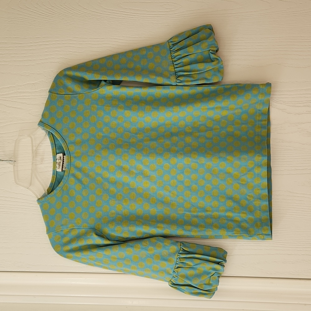 Matilda Jane Girls Babbling Brook Puffer Sleeve Top. Size 8.